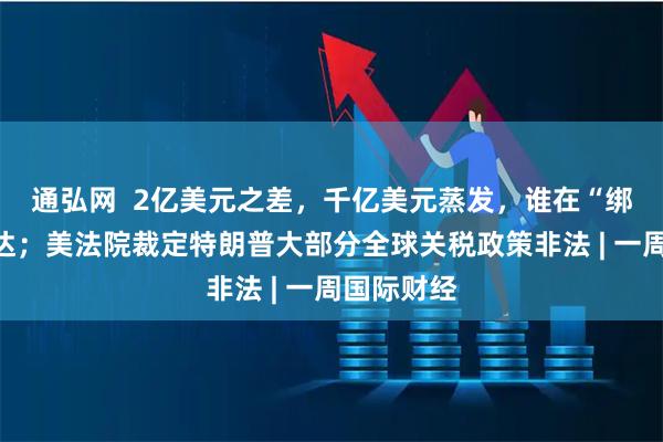 通弘网  2亿美元之差，千亿美元蒸发，谁在“绑架”英伟达；美法院裁定特朗普大部分全球关税政策非法 | 一周国际财经