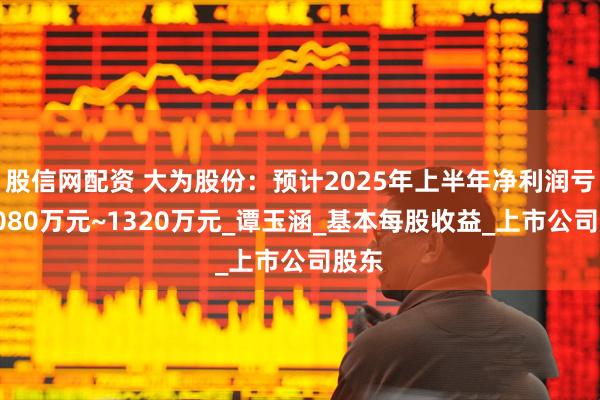 股信网配资 大为股份：预计2025年上半年净利润亏损1080万元~1320万元_谭玉涵_基本每股收益_上市公司股东